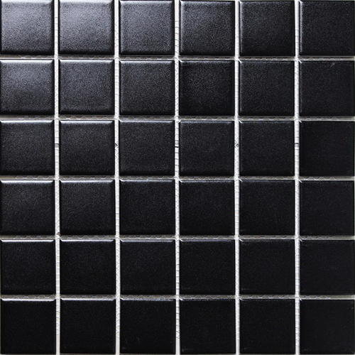 Мозаика Bonaparte Manila Black, цвет чёрный, поверхность матовая, квадрат, 306x306