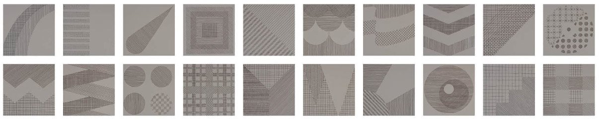 Декоративные элементы Made+39 Puntolinea Lapis Decor Mix 3900014, цвет серый, поверхность матовая, квадрат, 300x300