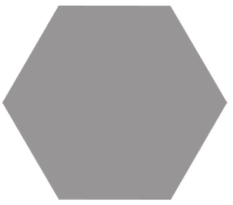 Керамогранит Codicer Basic Hex 25 Grey, цвет серый, поверхность матовая, шестиугольник, 220x250