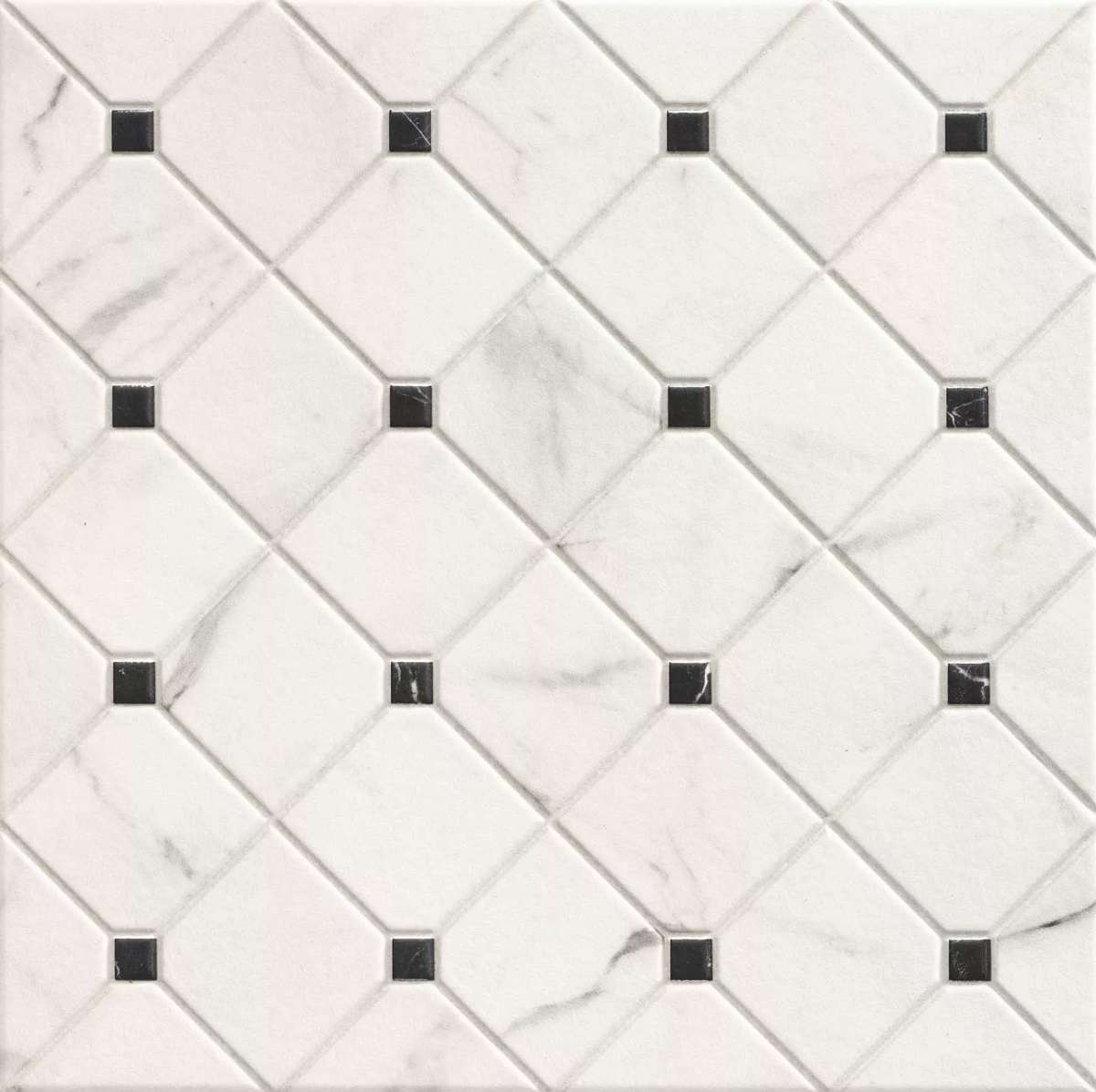 Керамогранит Realonda Siena, цвет серый чёрный, поверхность полированная, квадрат, 440x440