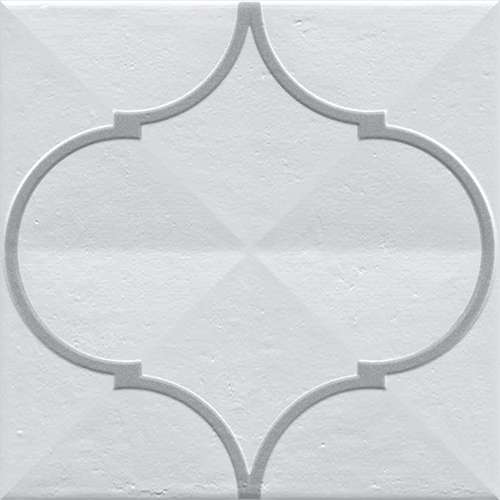 Декоративные элементы Vives Oromo Gris, цвет белый серый, поверхность глянцевая, квадрат, 200x200