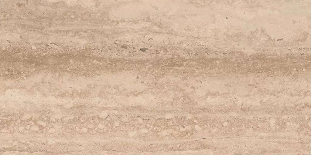 Керамогранит Gres de Aragon Marble Travertino Beige Liso, цвет коричневый, поверхность матовая, прямоугольник, 600x1200