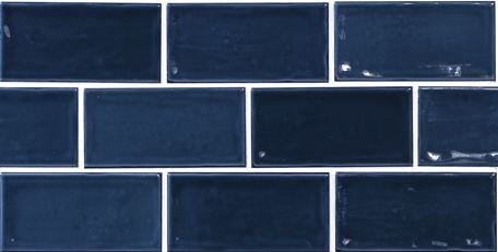 Керамическая плитка El Barco Glamour Marino, цвет синий, поверхность глянцевая, кабанчик, 75x150