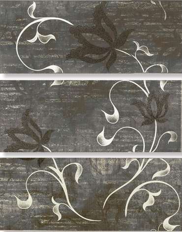 Декоративные элементы Halcon Look Decor Allure 2 Grafito, цвет серый тёмный, поверхность глянцевая, прямоугольник, 600x500