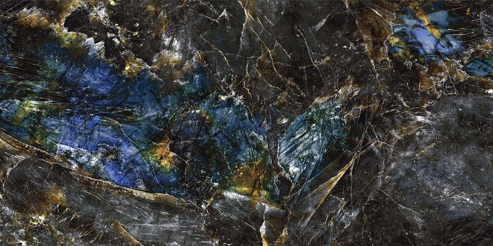Керамогранит Bluezone Multi Milkyway Nebula Series, цвет чёрный синий, поверхность полированная, прямоугольник, 600x1200