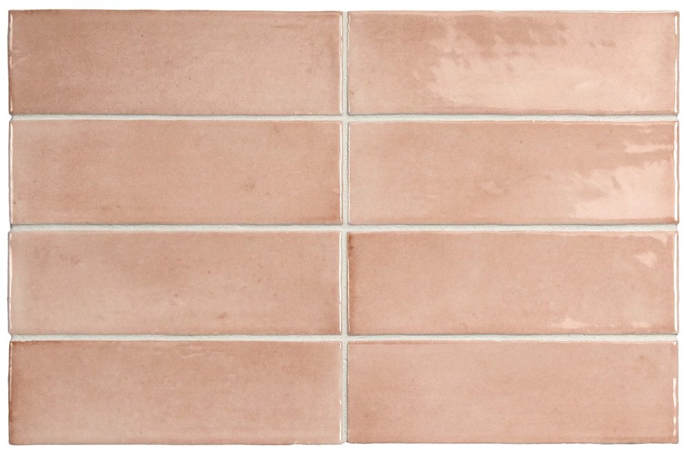 Керамогранит Equipe Coco Orchard Pink 27986, цвет розовый, поверхность глянцевая, под кирпич, 50x150