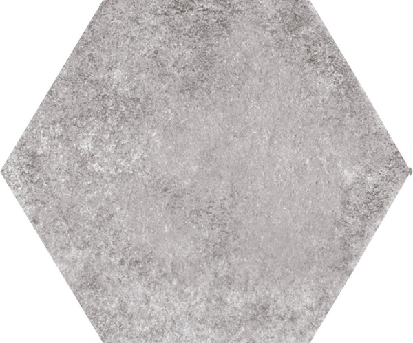 Керамогранит Monopole Pompeia Gris, цвет серый, поверхность матовая, шестиугольник, 200x240