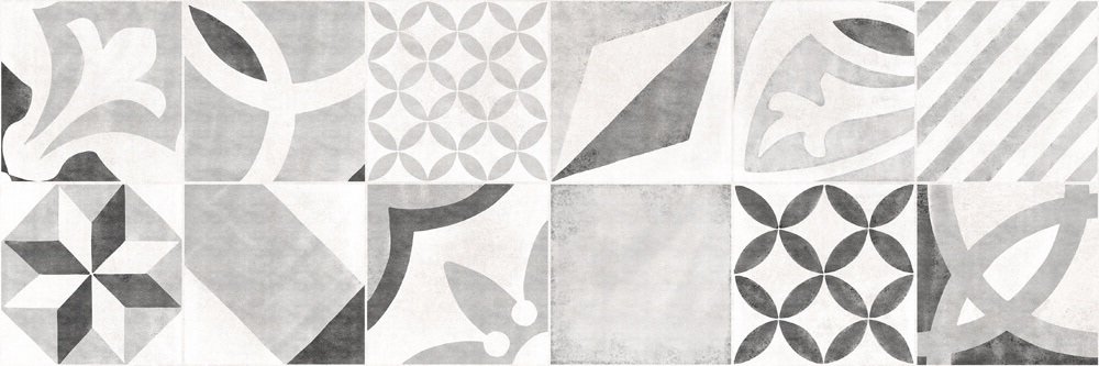Керамическая плитка Cersanit Apeks Многоцветный ASU453, цвет серый, поверхность 3d (объёмная), матовая, прямоугольник, 250x750