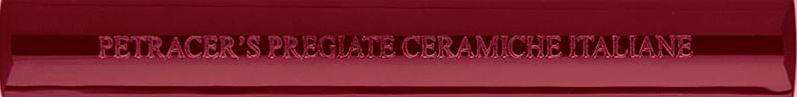 Бордюры Petracers Grand Elegance Sigaro Bordeaux Con Griffe, цвет бордовый, поверхность глянцевая, прямоугольник, 25x200