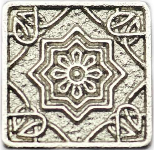 Вставки Kavarti Maghrib Nickel, цвет металлик, поверхность лаппатированная, квадрат, 30x30