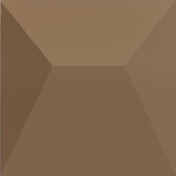 Керамическая плитка Dune Shapes 1 Japan Bronzo 187487, цвет коричневый, поверхность сатинированная 3d (объёмная), квадрат, 250x250