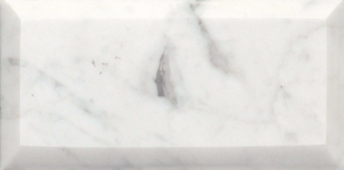 Керамогранит Natural Mosaic Brick Carrara BRI-088, цвет белый, поверхность полированная, кабанчик, 75x150