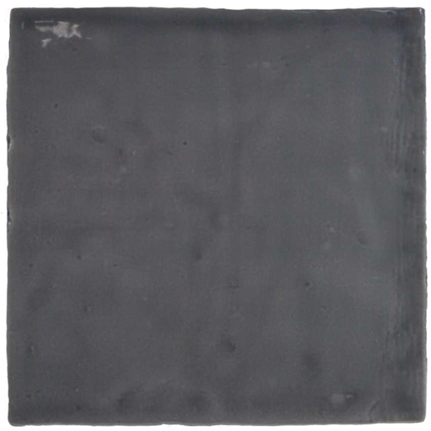 Керамическая плитка Monopole New Country Asfalt, цвет чёрный, поверхность глянцевая, квадрат, 150x150