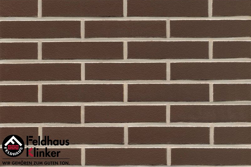 Клинкер Feldhaus Klinker Classic Geo Liso R500DF9, цвет коричневый, поверхность матовая, под кирпич, 52x240