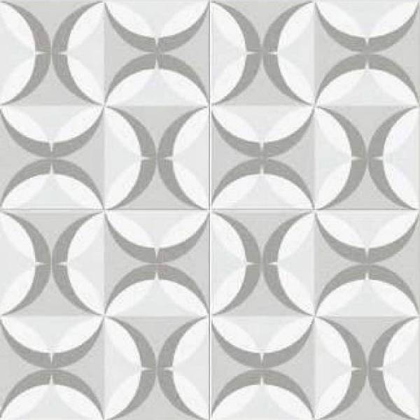 Керамическая плитка Dual Gres Hydraulics Cut Narbonne Silver, цвет серый, поверхность матовая, квадрат, 450x450