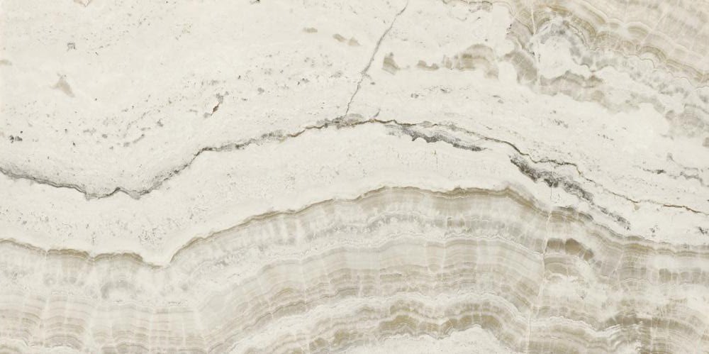 Широкоформатный керамогранит Kutahya Oniks White, цвет бежевый, поверхность полированная, прямоугольник, 1200x2400