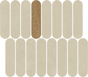 Мозаика Vives New York Mosaico Rockaway Natural R10, цвет коричневый бежевый, поверхность матовая противоскользящая, прямоугольник, 270x310