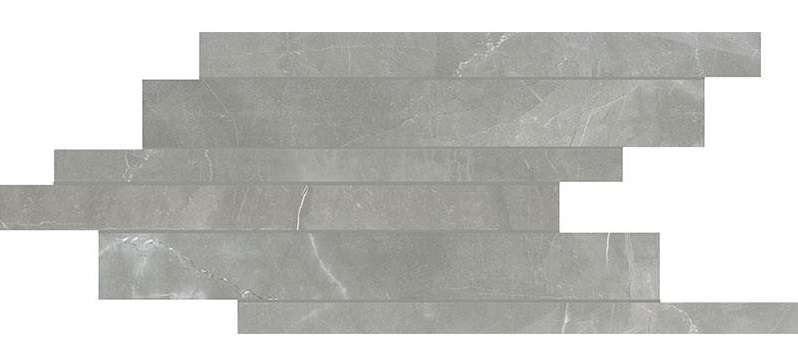 Мозаика Cerim Timeless Amani Grey Modulo Listello Sfalsato Luc 747415, цвет серый, поверхность полированная, прямоугольник, 210x400
