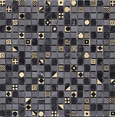 Мозаика Art & Natura Equilibrio 016, цвет серый, поверхность глянцевая, квадрат, 300x300
