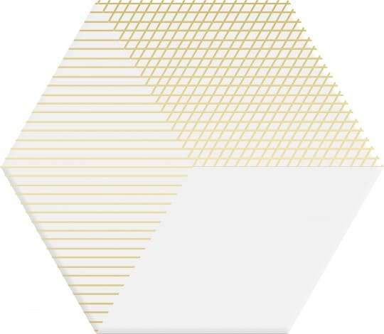 Керамогранит Dune Shapes Hexaline Mix White 188002, цвет белый, поверхность матовая, шестиугольник, 215x250