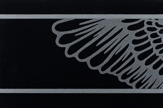 Бордюры Petracers Gran Gala Listello Falcone B Nero, цвет чёрный, поверхность глянцевая, прямоугольник, 210x315