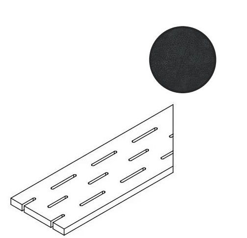 Спецэлементы Atlas Concorde Rinascente Resin Tarmac Griglia Angolo Dx 620090001144, цвет чёрный, поверхность матовая, прямоугольник, 200x600