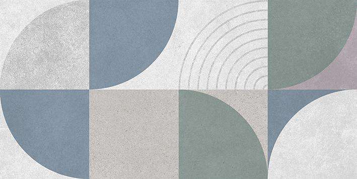 Декоративные элементы Laparet Atlas Серый Мозаика 08-00-06-2458, цвет серый синий, поверхность матовая, прямоугольник, 200x400