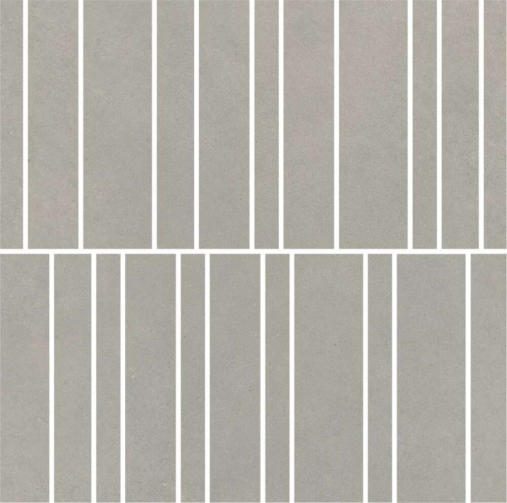 Мозаика Impronta Nuances Grigio Mos.Listelli NU02ML, цвет серый, поверхность матовая, прямоугольник, 300x300