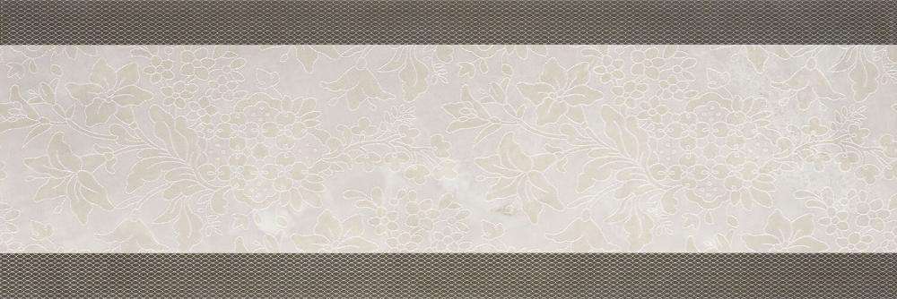 Декоративные элементы Serra Incanto White Floral Decor, цвет белый, поверхность глянцевая, прямоугольник, 300x900