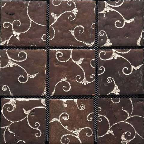 Мозаика Gaudi Vint-41(9), цвет коричневый, поверхность глазурованная, квадрат, 300x300