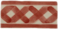 Бордюры Vives Aranda Listelo Tinter Burdeos, цвет бордовый, поверхность глянцевая, прямоугольник, 65x130