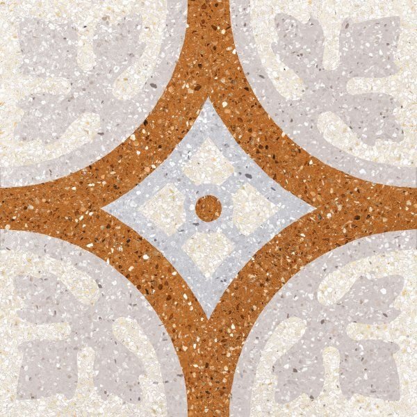 Керамогранит Marca Corona Forme Cerchi C. D071, цвет оранжевый, поверхность матовая, квадрат, 200x200