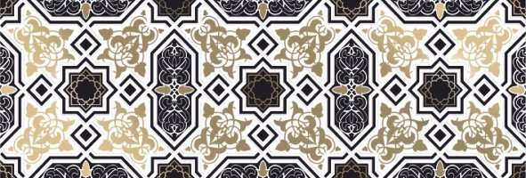 Бордюры Керамин Фриз Марокко 5, цвет разноцветный, поверхность глянцевая, прямоугольник, 132x400