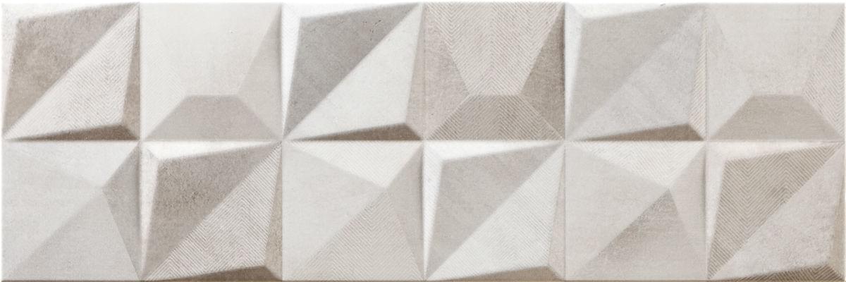 Керамическая плитка Pamesa Rlv Anza Mix Mate, цвет белый, поверхность матовая рельефная, прямоугольник, 250x750