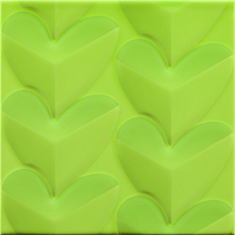 Керамическая плитка Pamesa Agatha Mille Cuori Pistacho, цвет зелёный, поверхность глянцевая, квадрат, 250x250
