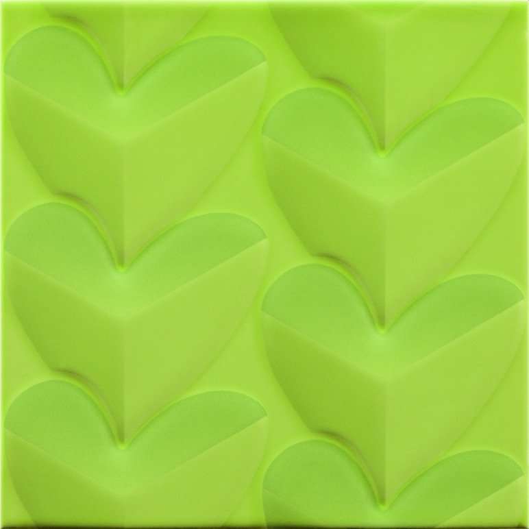 Керамическая плитка Pamesa Agatha Mille Cuori Pistacho, цвет зелёный, поверхность глянцевая, квадрат, 250x250
