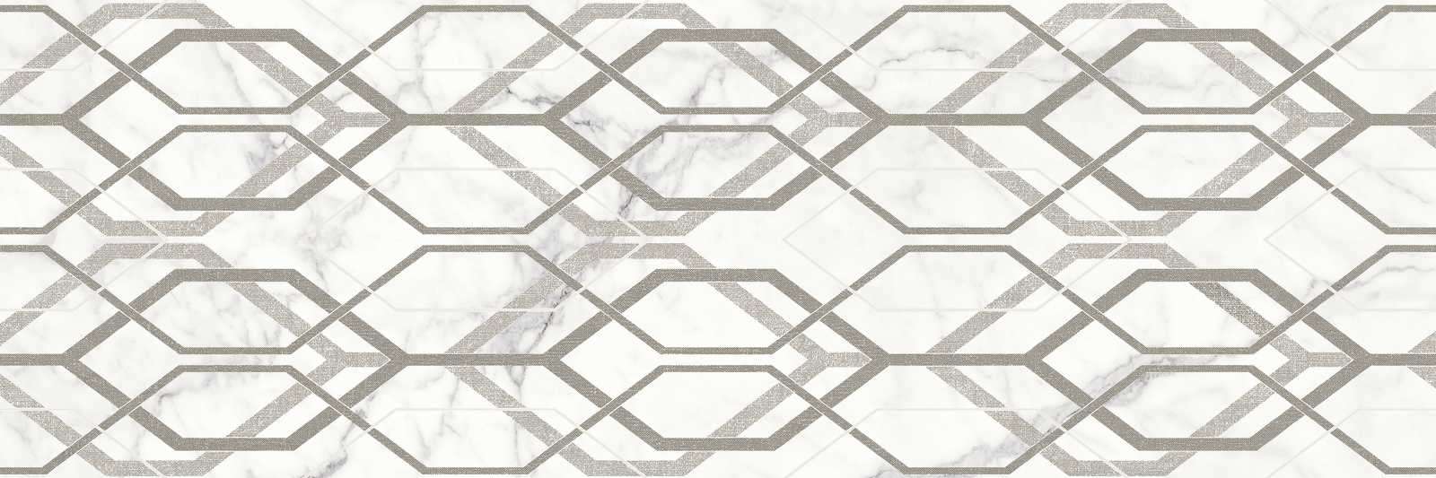 Декоративные элементы Marazzi Italy Marbleplay Decoro Net Statuarietto M4Q0, цвет белый, поверхность матовая, прямоугольник, 300x900