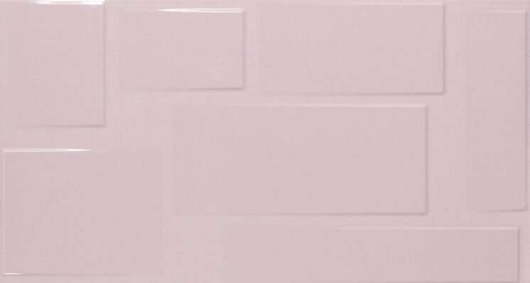 Керамическая плитка Fanal Rev. Blocks Lavanda Relieve, цвет розовый, поверхность глянцевая, прямоугольник, 320x600