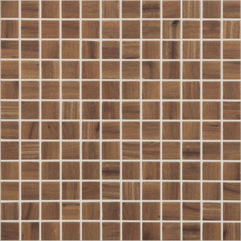 Мозаика Vidrepur Wood № 4200 (На Пу Сцепке), цвет коричневый, поверхность матовая, квадрат, 317x317