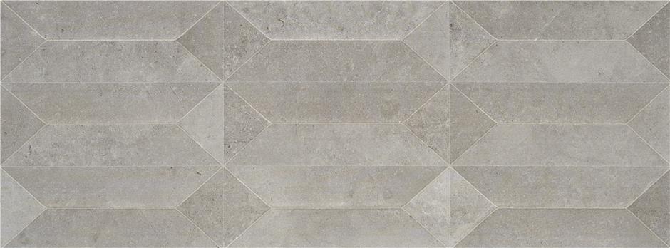 Керамическая плитка Keratile Talo Shapes Grey BR, цвет серый, поверхность структурированная, прямоугольник, 333x900