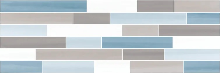 Декоративные элементы I.TILES Charme Cristal Muretto Grigio/Azzuro CHA26MGA, цвет белый серый голубой, поверхность матовая, прямоугольник, 200x600