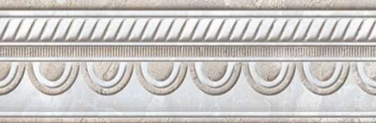 Бордюры Azteca Cen. Fontana Ice, цвет белый, поверхность рельефная, прямоугольник, 100x300