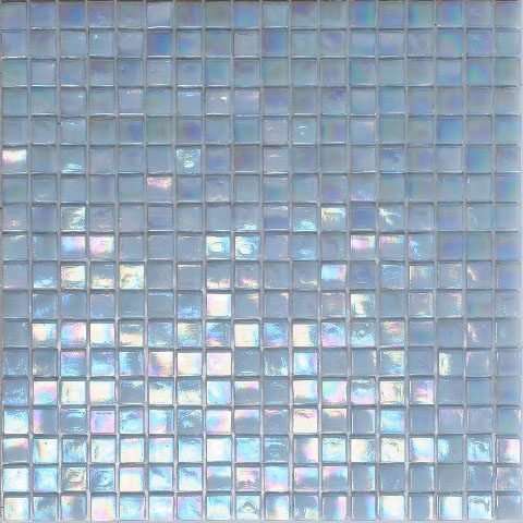 Мозаика Alma Mosaic Flicker NE18, цвет голубой, поверхность глянцевая, квадрат, 150x150