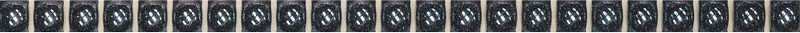 Бордюры Керамин Бисер 5, цвет чёрный, поверхность глянцевая, прямоугольник, 246x9