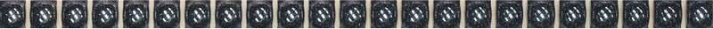 Бордюры Керамин Бисер 5, цвет чёрный, поверхность глянцевая, прямоугольник, 246x9