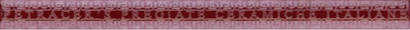 Бордюры Petracers Grand Elegance Matita Bordeaux Con Griffe E Cornice, цвет бордовый, поверхность глянцевая, прямоугольник, 15x200