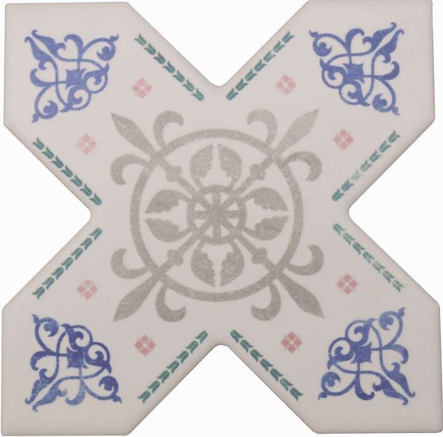 Декоративные элементы Cevica Becolors Cross Dec. Arabesque, цвет разноцветный, поверхность матовая, квадрат, 133x133