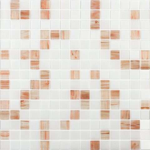 Мозаика Alma Mosaic Смеси 20 Latte(m) CN/230(m), цвет белый коричневый, поверхность глянцевая, квадрат, 327x327