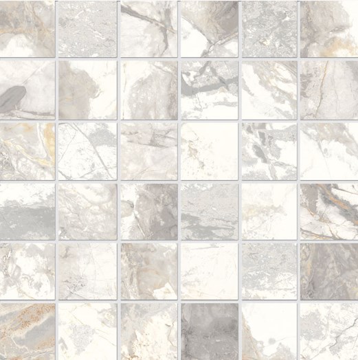 Мозаика Edimax Golden Age Mosaico White, цвет белый, поверхность матовая, квадрат, 300x300