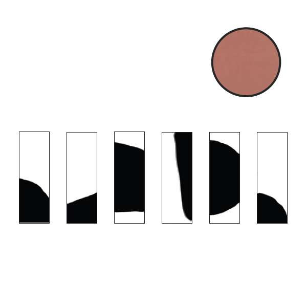Керамическая плитка Ornamenta Mix’n Match Pattern Cipria MAM1545PCI, цвет красный, поверхность матовая, прямоугольник, 150x450